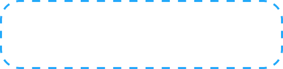 Blauwe stippellijn in een afgeronde rechthoekvorm op een zwarte achtergrond.