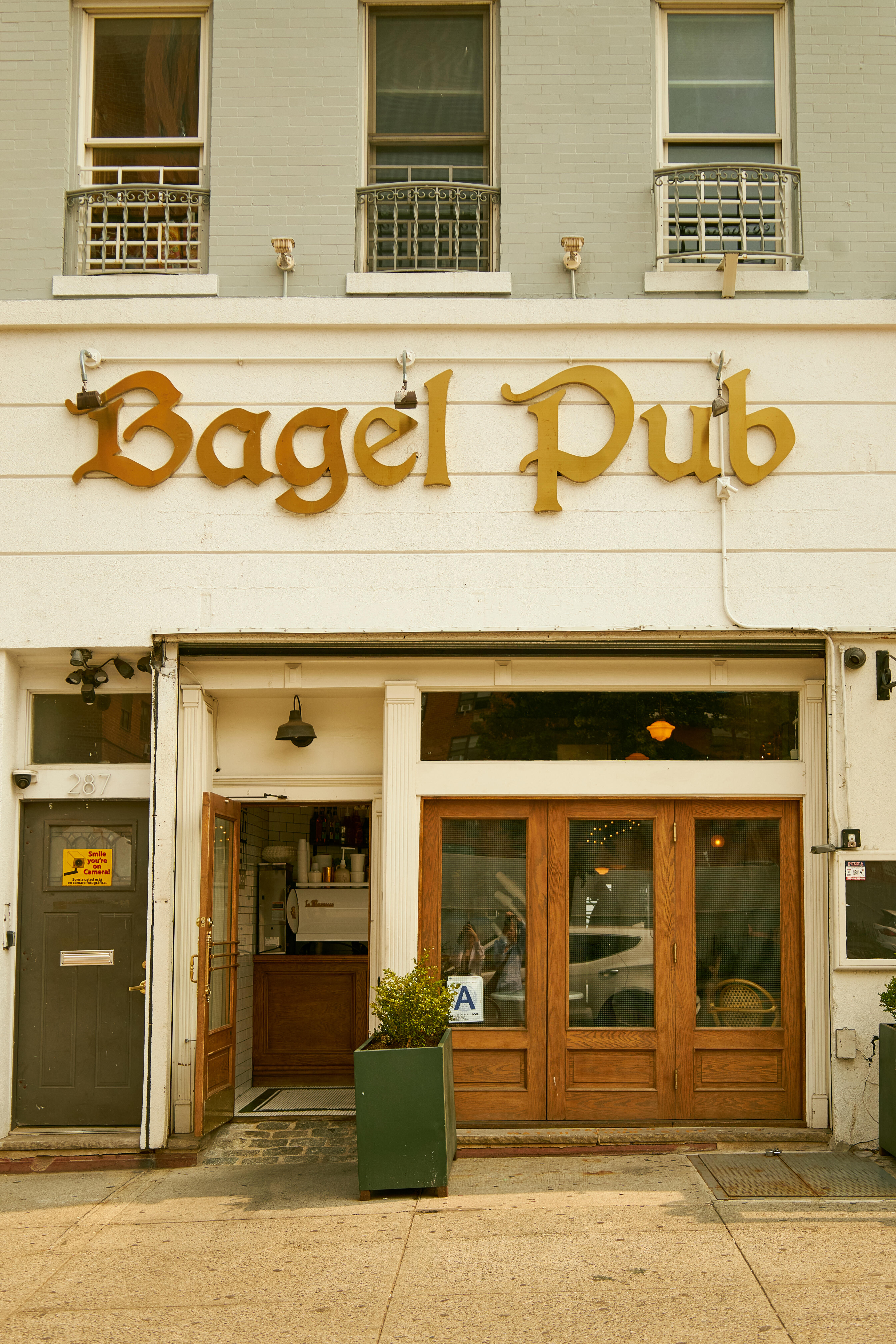 an entrance photo of the Bagel Pub at Park Slope 9th Ave, Brooklyn, New York