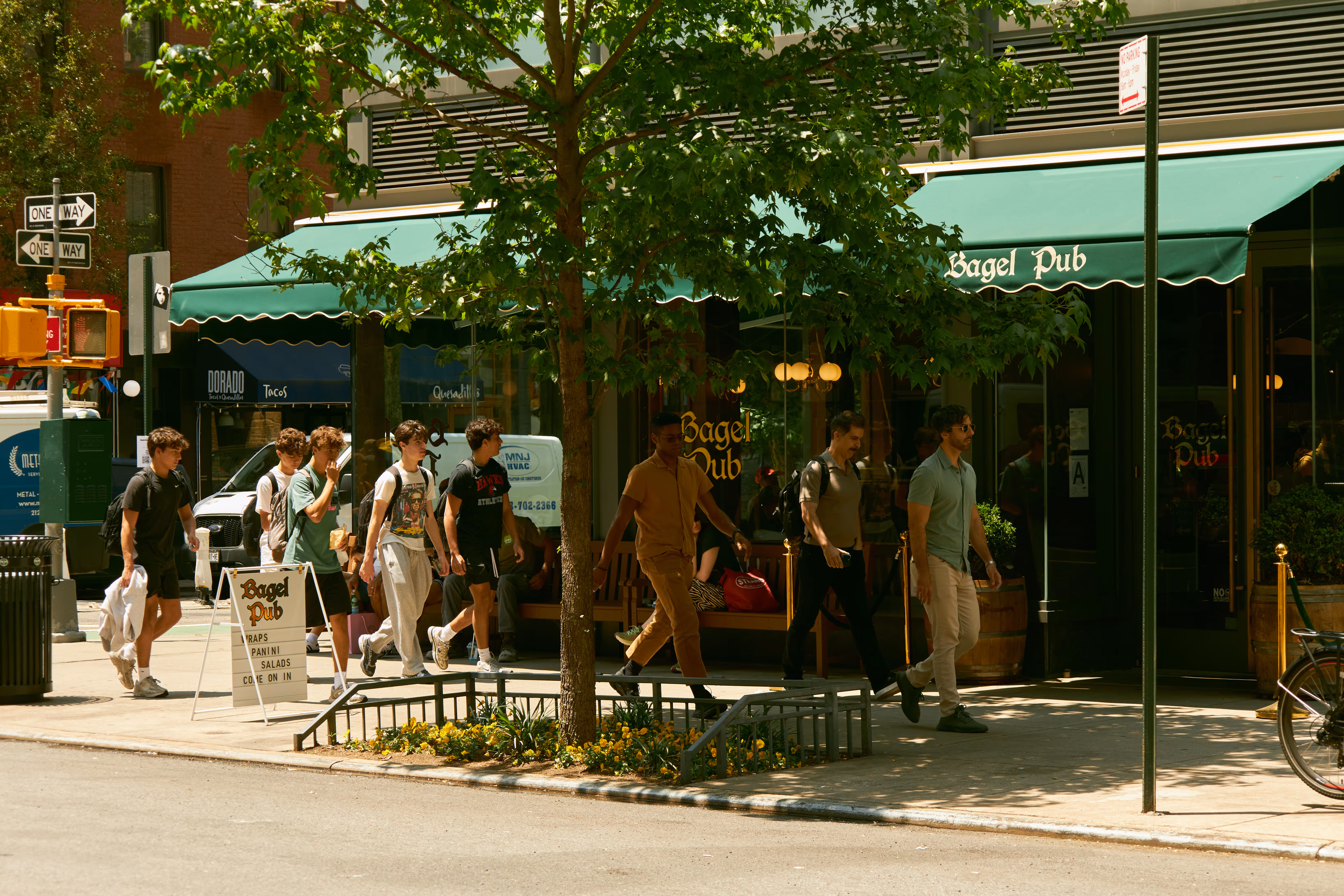 an entrance photo of the Bagel Pub at Union Square, Manhattan, New York