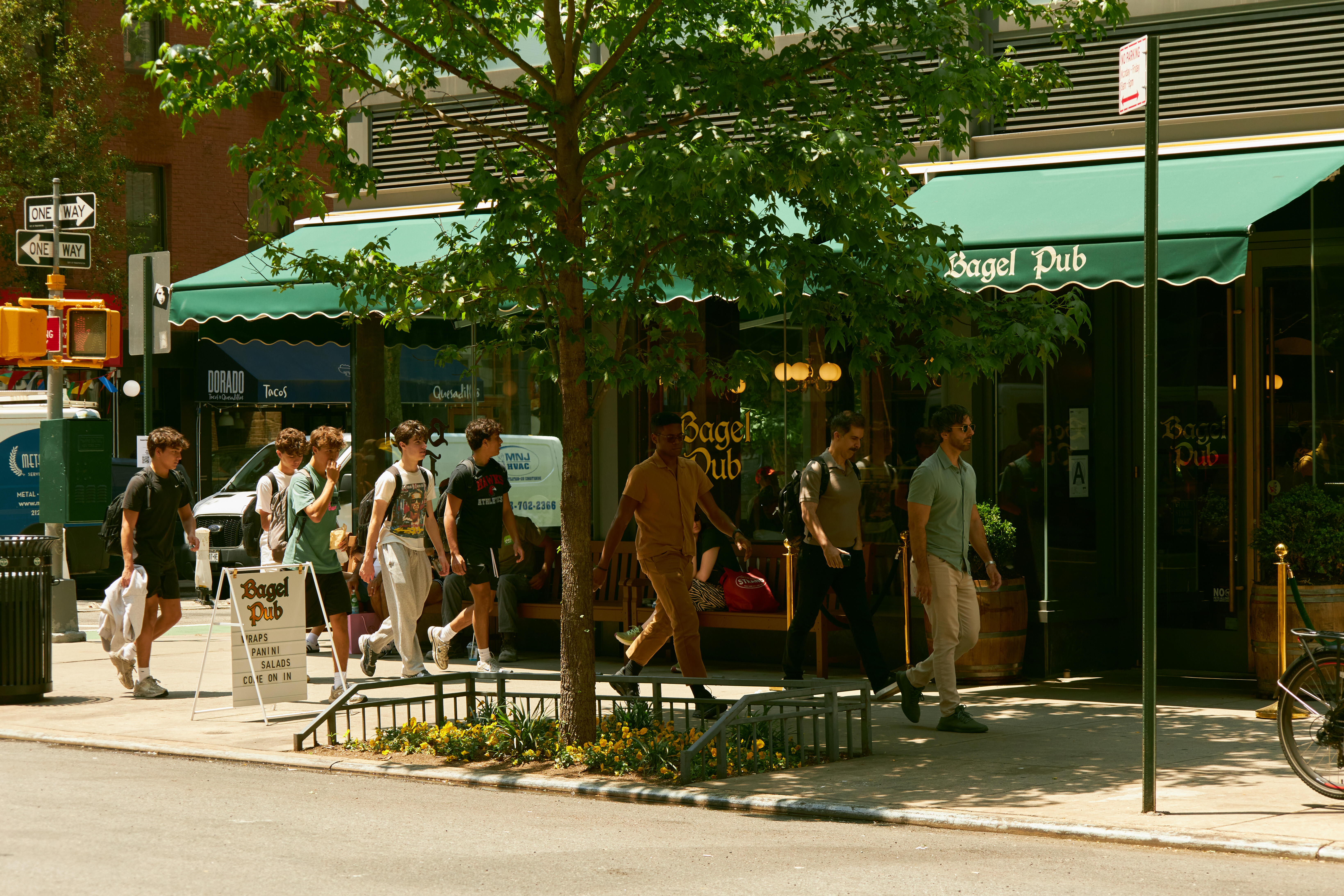 an entrance photo of the Bagel Pub at Union Square, Manhattan, New York