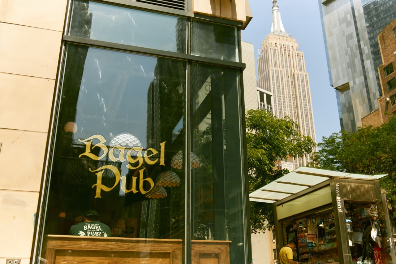 an entrance photo of the Bagel Pub at NoMad, Manhattan, New York