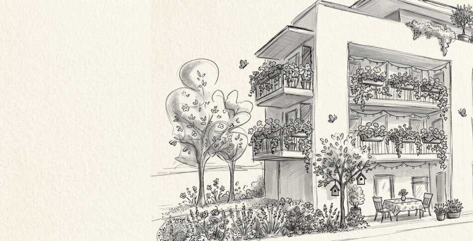 GRAZ - Geidorf: 41m² Gartenwohnung mit Terrasse und 1 Schlafzimmer: Honorarfrei - Top-Lage im Park - IHR Eigentum statt Miete zahlen !