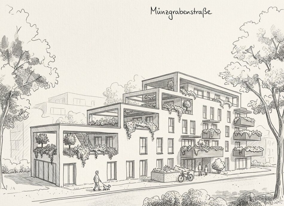 GRAZ - Jakomini: 80m² Terrassenwohnung mit 2 Schlafzimmern und Südsonne im 2.OG zum Leben - TU Nähe: Honorarfrei - Ruhige Innenhoflage – TG extra - Ihr Eigentum statt hohe Mieten zahlen !