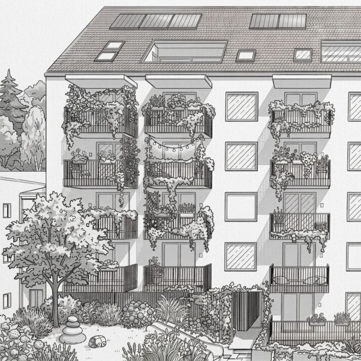 GRAZ - Gries: 41m² Zwei Zimmer-Wohnung + 6m² sonniger BALKON - Nähe Augarten, Fluss - TG Extra - Ihr Eigentum statt Miete zahlen ! Honorarfrei