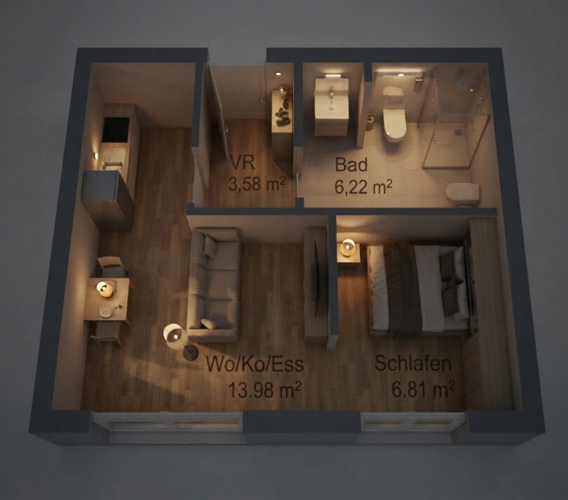 GRAZ - Gries: 31m² Top Erstbezug mit Balkon im 2.OG - EIGENTUM statt Mieten !! oder als Ihre Anlegerwohnung