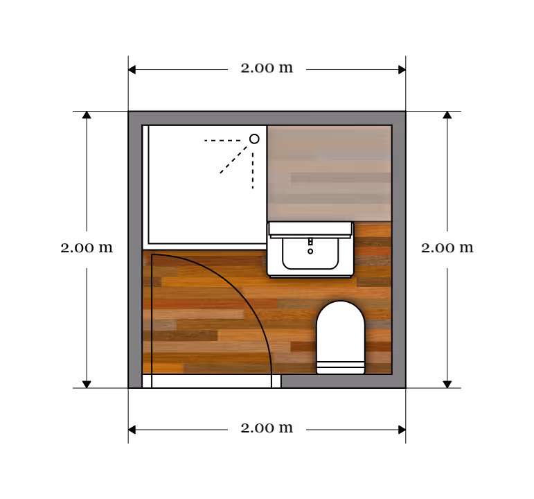 TRU Modular Bathroom 2x2 floorplan