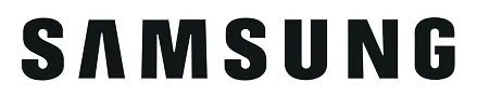 Logotipo de Samsung en letras negras mayúsculas.