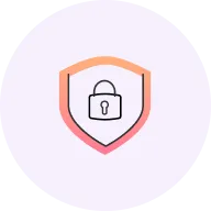 Escudo con un ícono de candado que representa seguridad o protección.