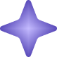 Ícono violeta de estrella de cuatro puntas.