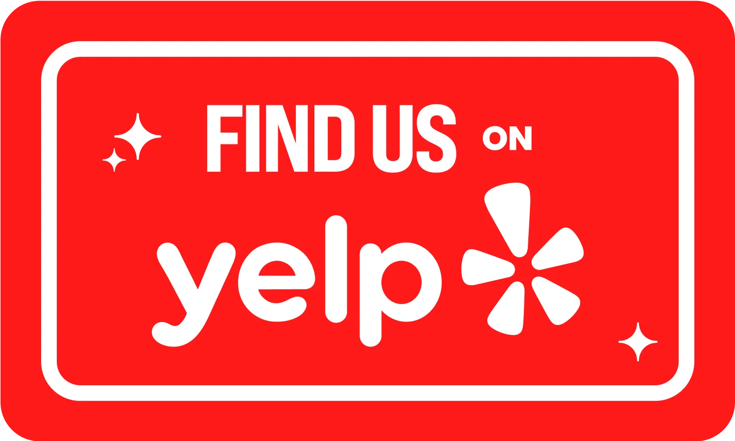 find us on yelp badge