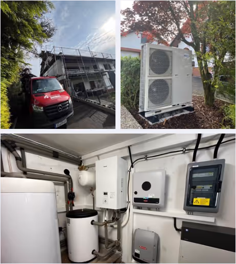 Austausch der alten Heizung gegen eine Wärmepumpe im Einfamilienhaus mit Einliegerwohnung von 1985 in Kreuztal