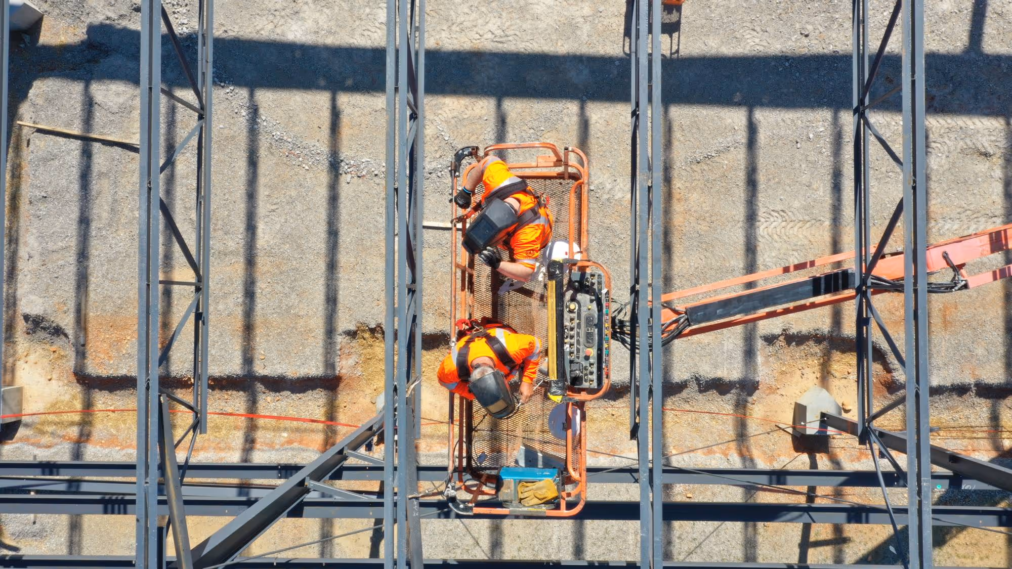 Aerial view of a Stewart Richey Contracting Group construction project