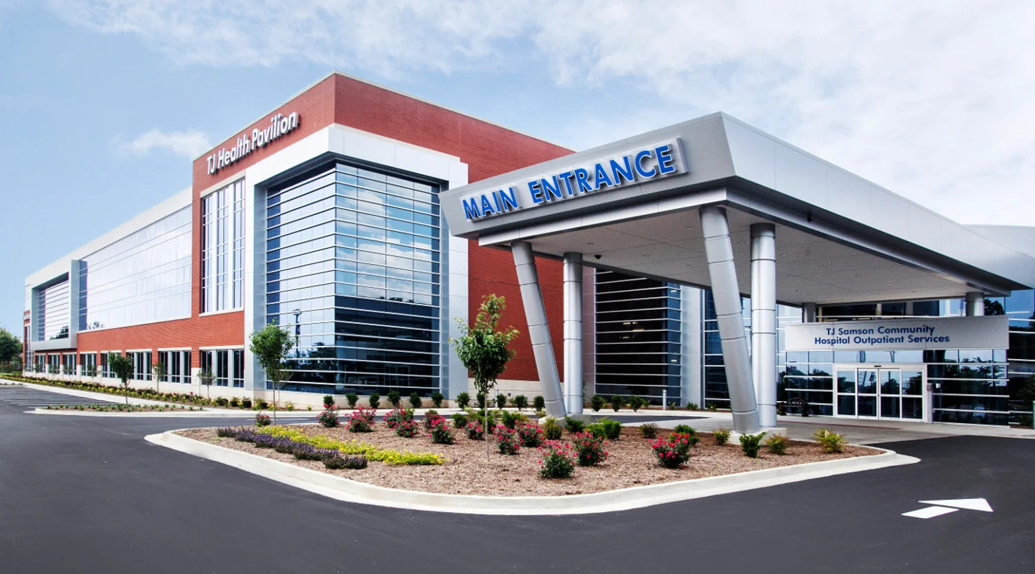 T.J. Samson Community Hospital exterior, a Stewart Richey Contracting Group healthcare project