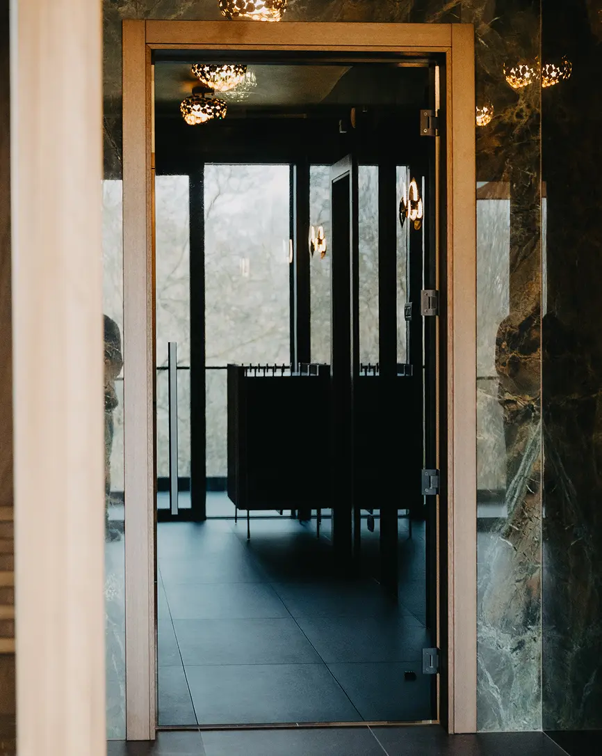 Minimalistička vrata za spa sa čistim linijama i elegantnošću