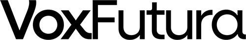 Vox logo in dark style with the brand name in lowercase letters.