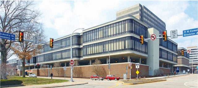 Photo of mall concourse from above now used as coworking space
