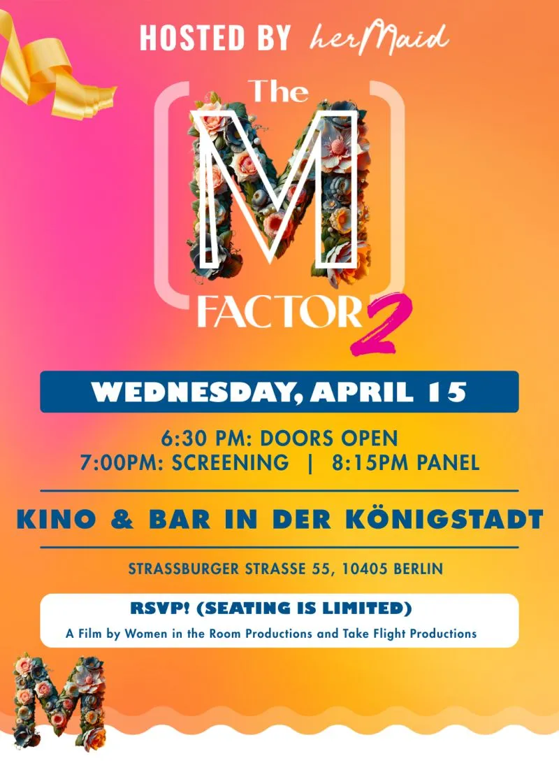 Filmvorführung „The (M) Factor 2: Before The Pause“ mit anschließender Podiumsdiskussion, hermaid Community-Event in Berlin