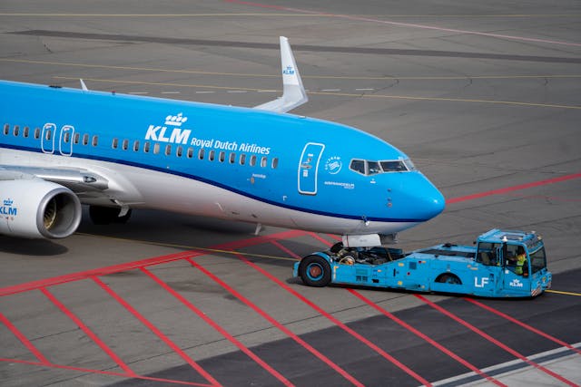 Empty transatlantic flight Amsterdam to US - EUSA PR Johan Konst BBC feature