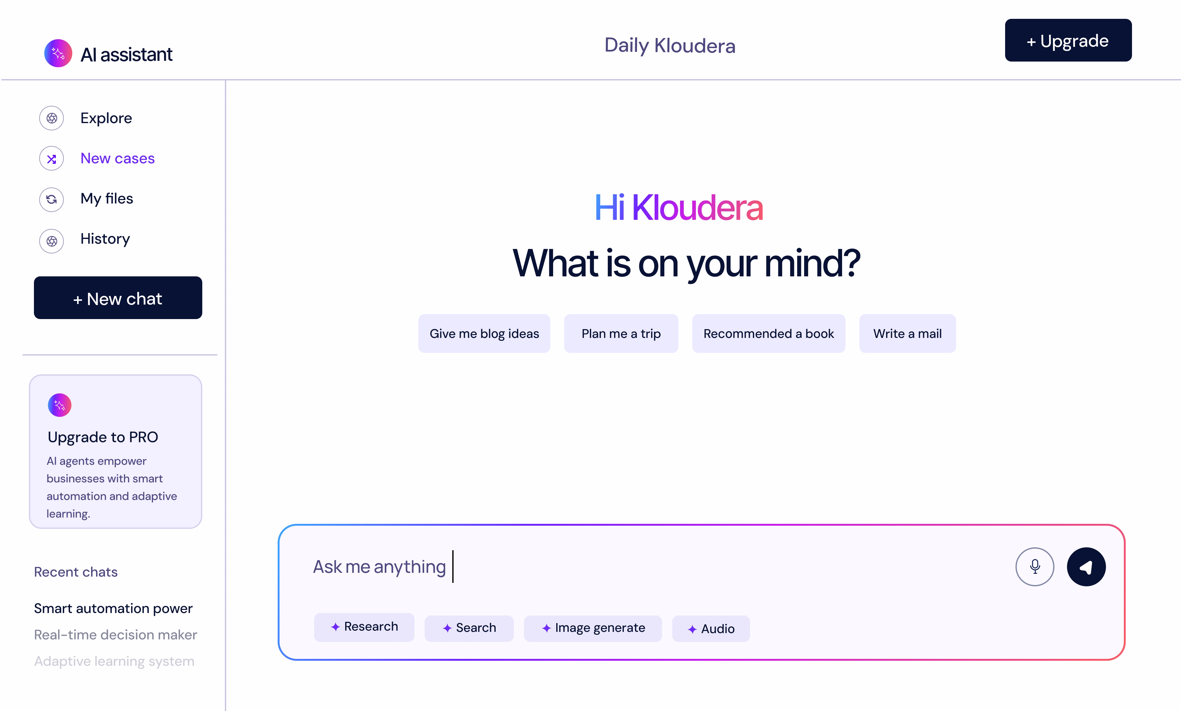 Kloudera-service-one-hero-deshboard