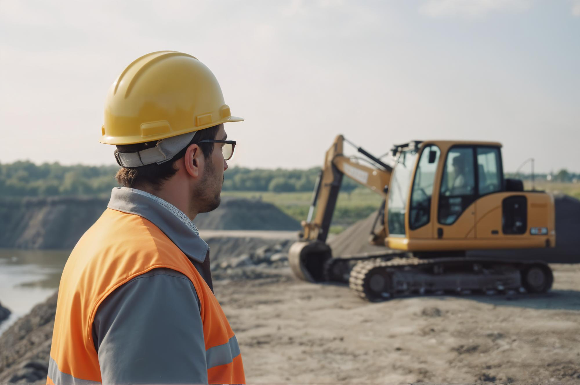 profesional vigilando obra de estabilización de suelos