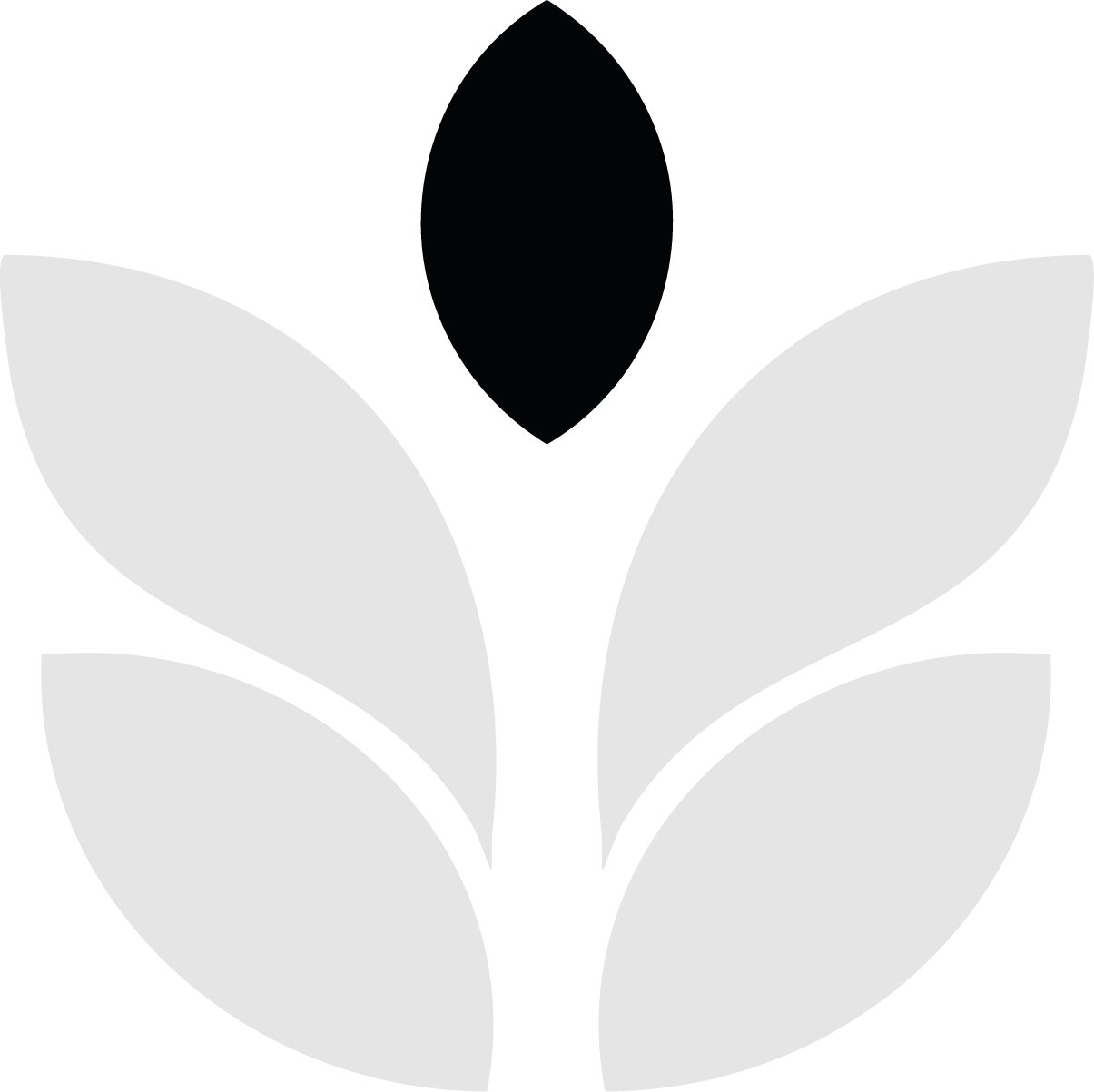 Blattsymbol mit hervorgehobenem zentralen Blatt als Zeichen für das Wohlbefinden der Patientin.