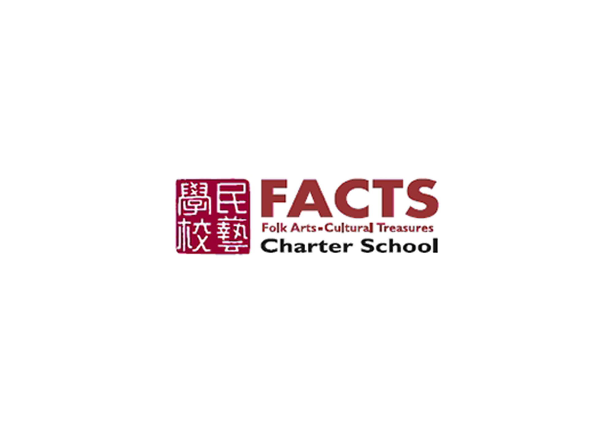 FACTS Charter School logo with Chinese characters and text 'Folk Arts-Cultural Treasures.'