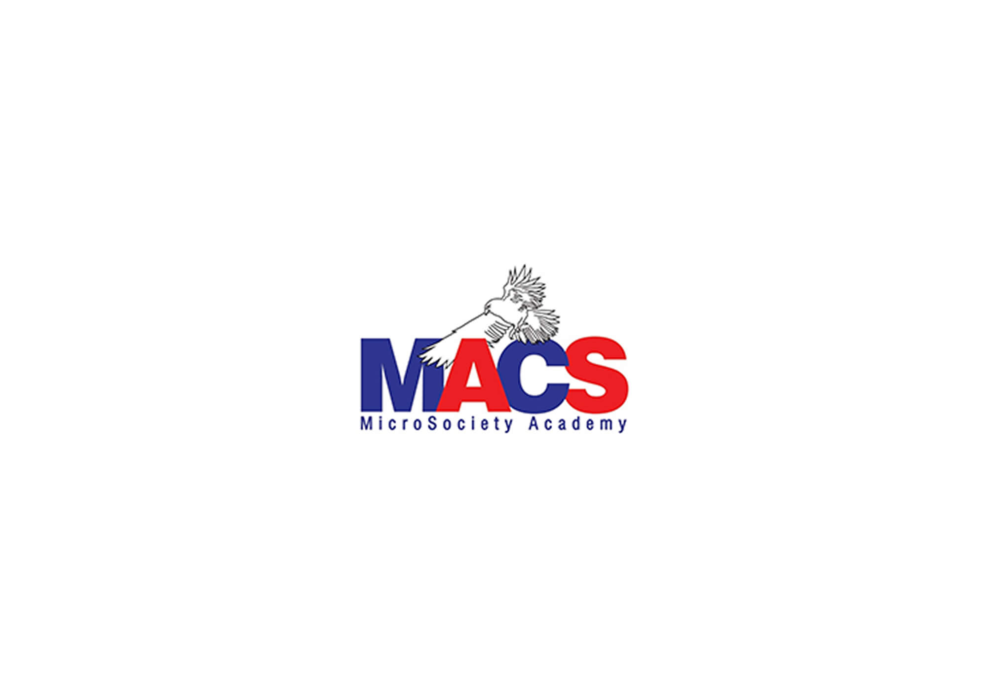 MACS MicroSociety Academy logo with a flying bird above the letters.