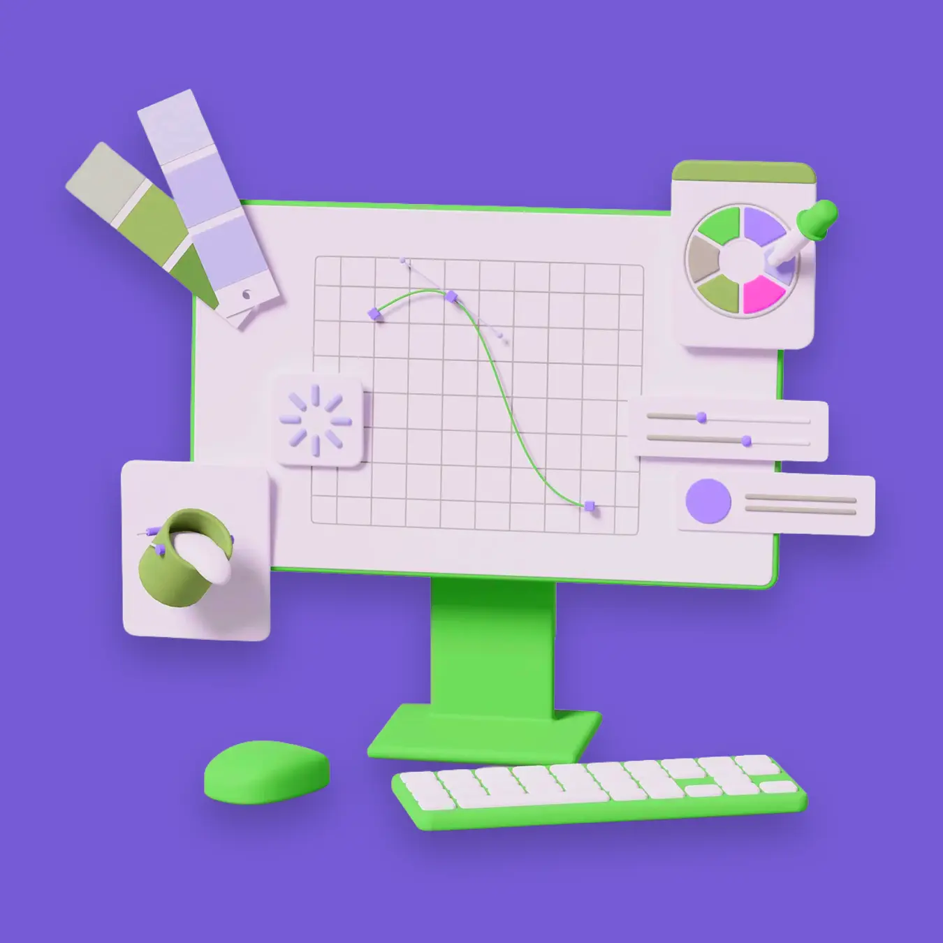 [digital project] image of a complete branding project (for a web design agency)