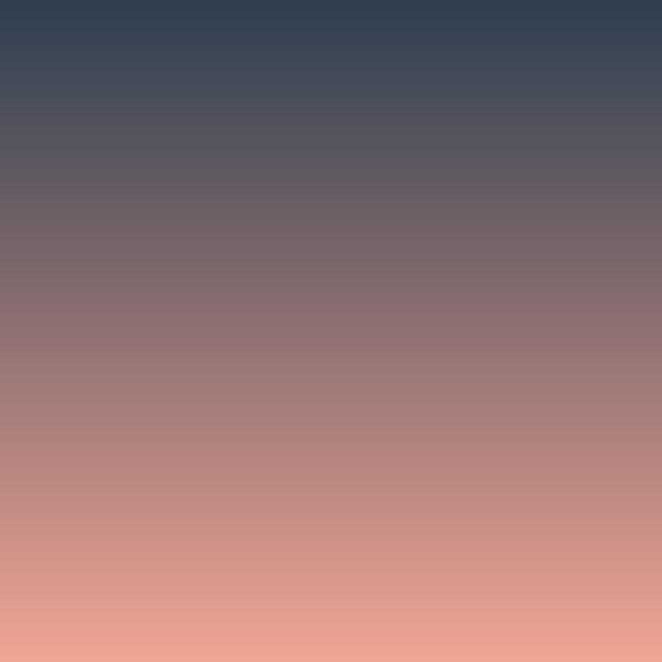 Smooth vertical gradient background transitioning from dark blue at the top to peach at the bottom.