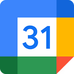 Google Calendar icon with the number 31 in the center on a multicolored background.
