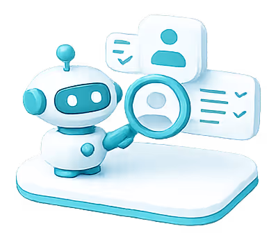 Flowchart with three connected steps: Personalize Reply with a woman’s photo, AI Chat Assist with a chat icon, and Deliver Quick Solution with a checkmark icon.