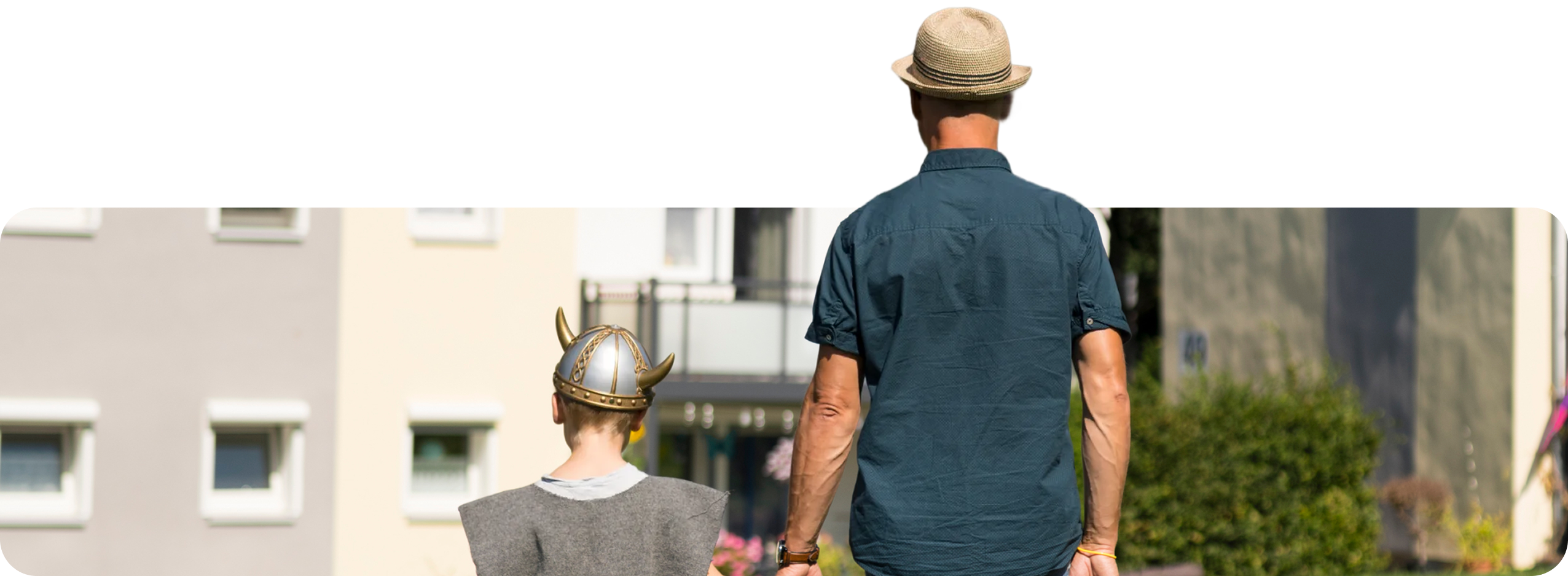 Father holding his son's hand