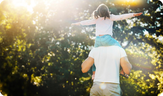 Father playing with his daughter