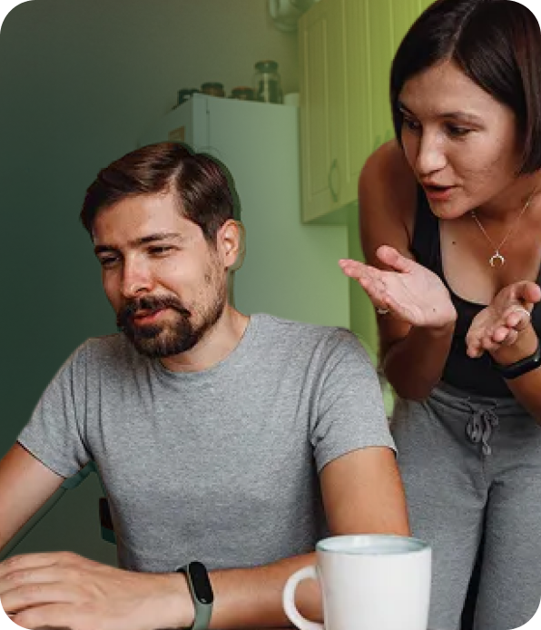Women and man discussing something