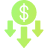 Decreased income icon