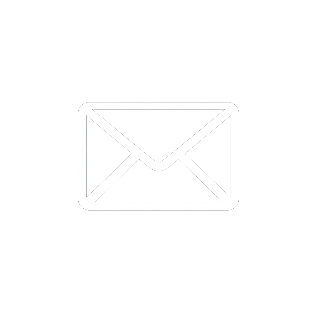 A glowing white envelope icon on a dark gradient background representing email or messaging.