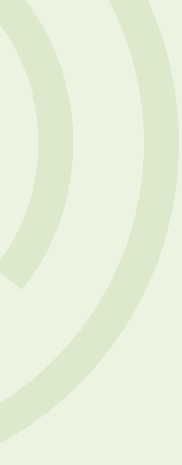 Decorative organic shape on the left side of Leadership section