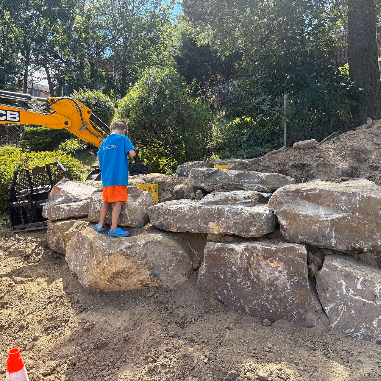Retaining wall installation by Roth Custom Solutions in Butler County, PA