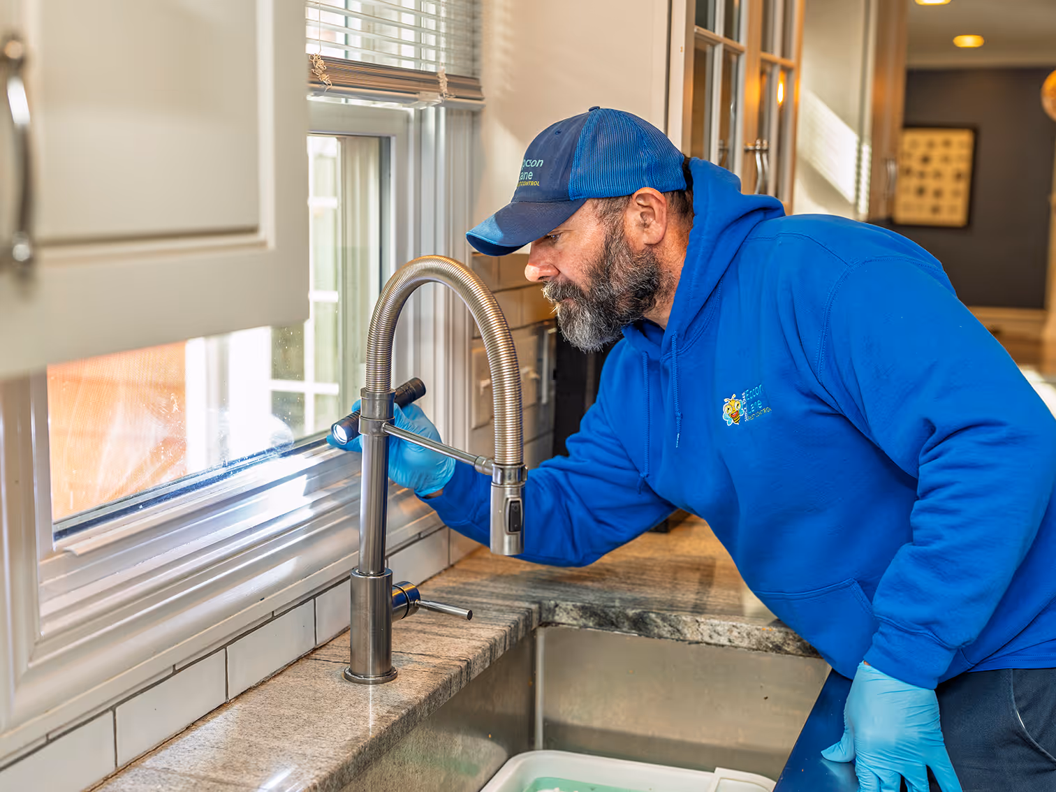 inspecting for pests in an akron home