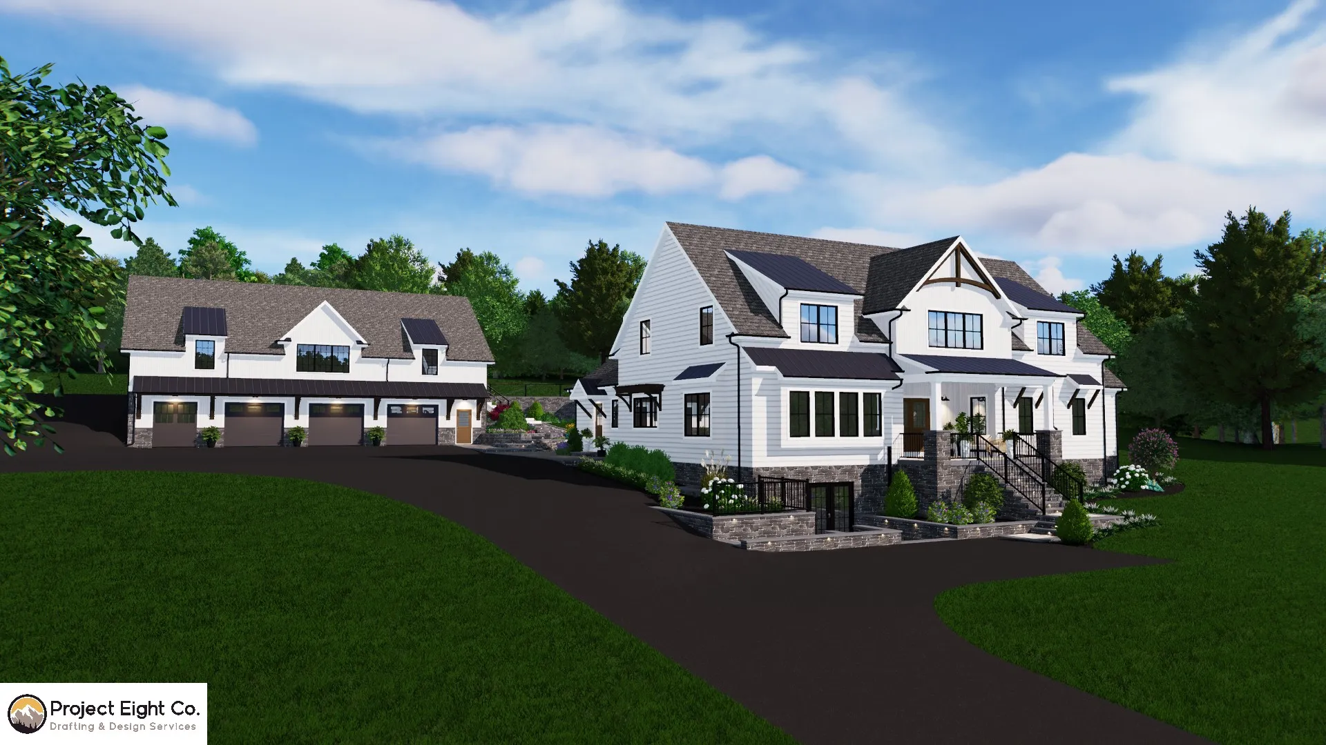 Luxury Modern Farmhouse Pool and Cozy Cabana Retreat Design