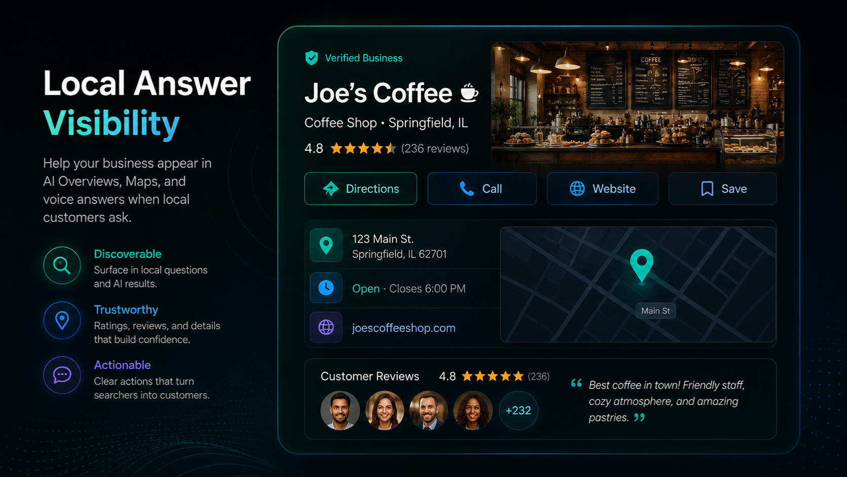 AEO direct answer optimization visual showing how answer engines extract concise content