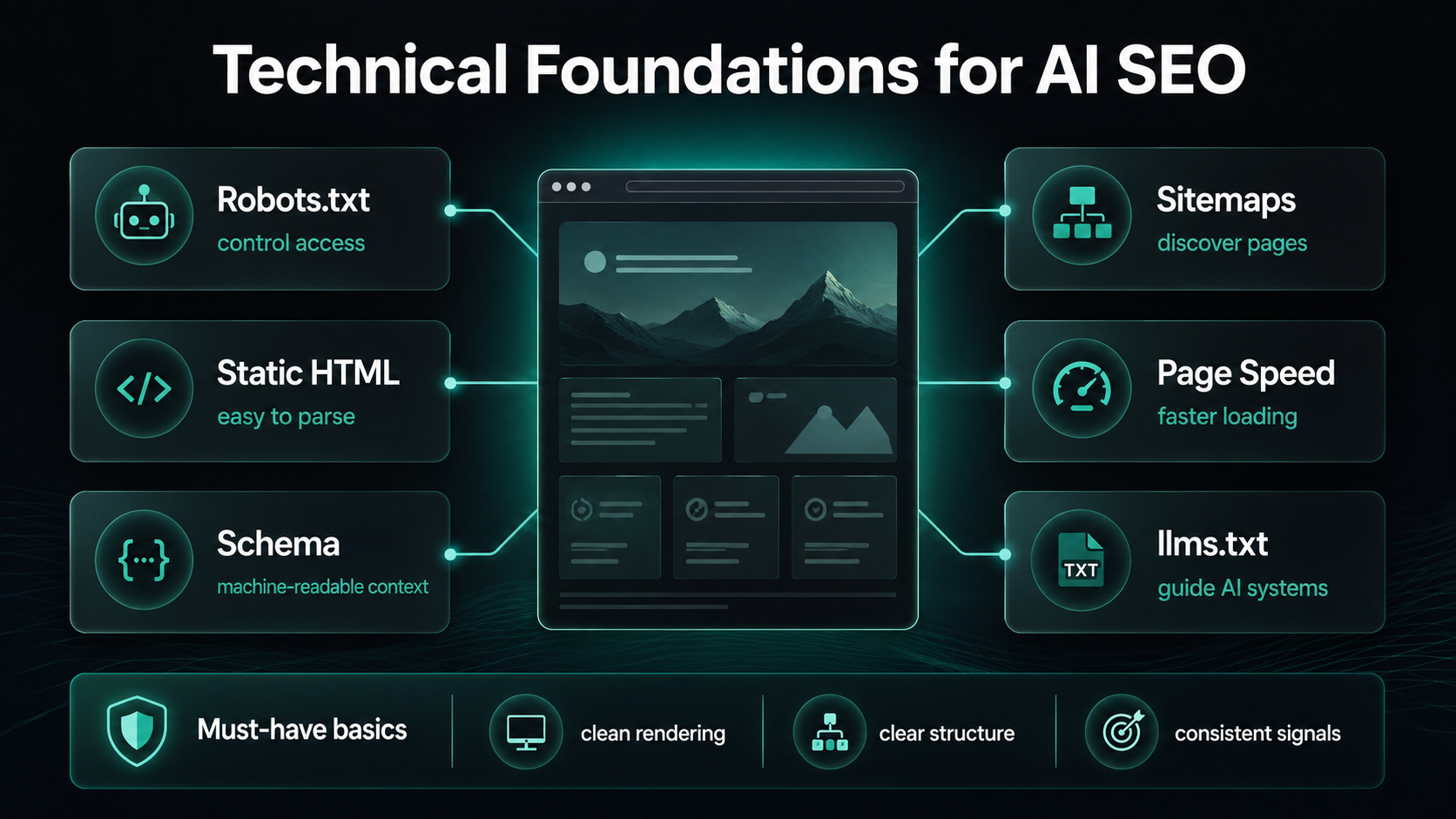 Technical foundations for AI SEO
