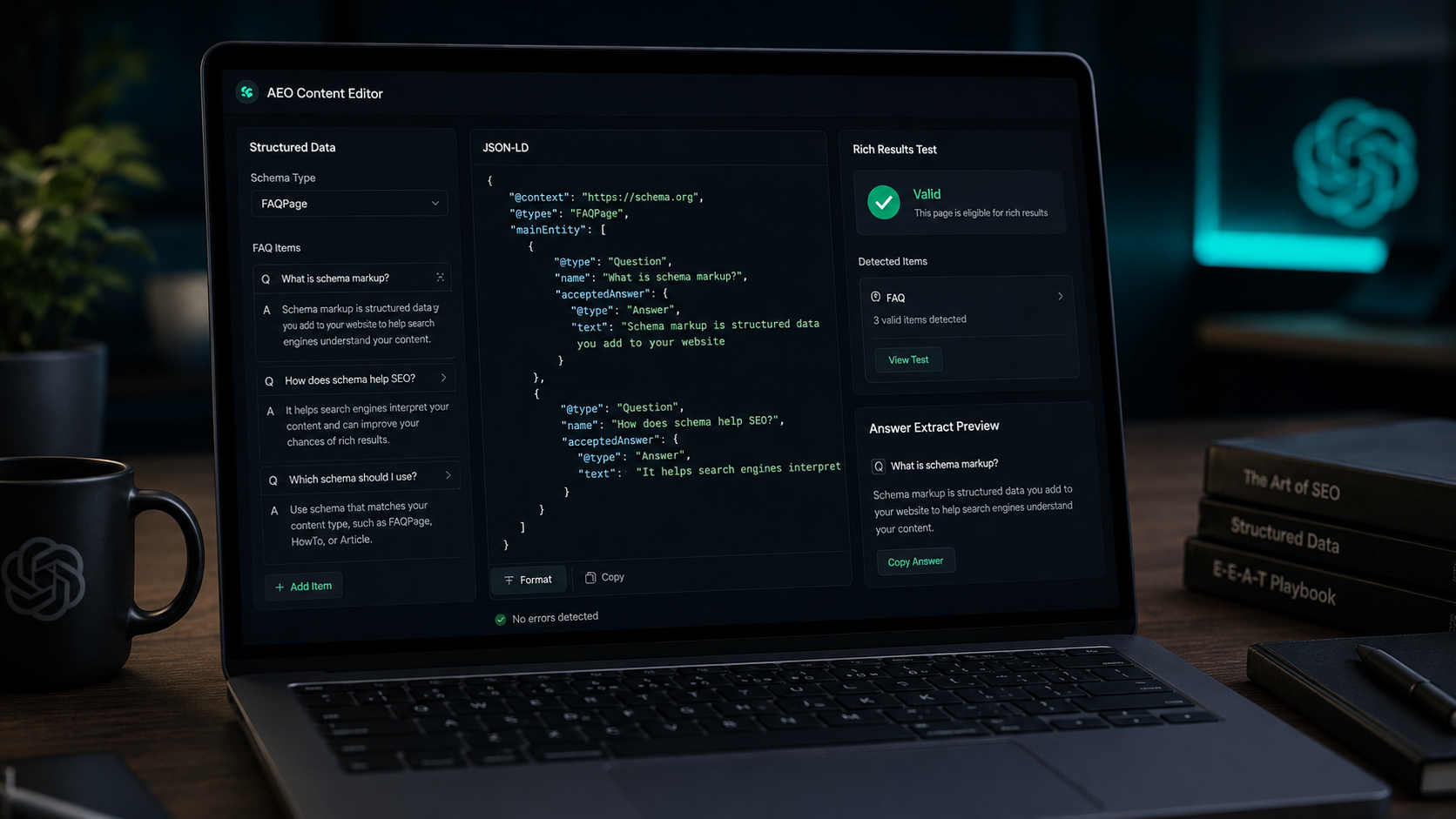 Entity and author trust dashboard