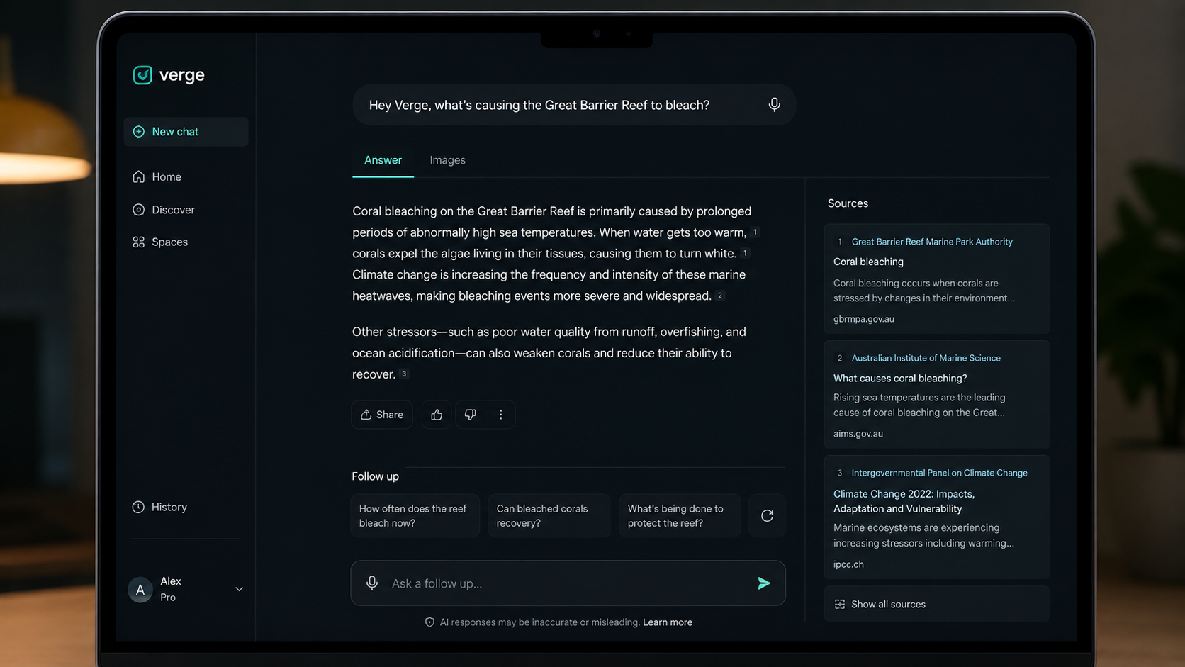 Conversational content editor dashboard