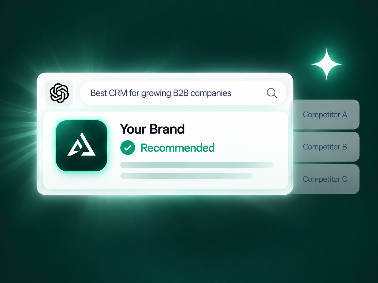 Recommended AI search recommendation illustration