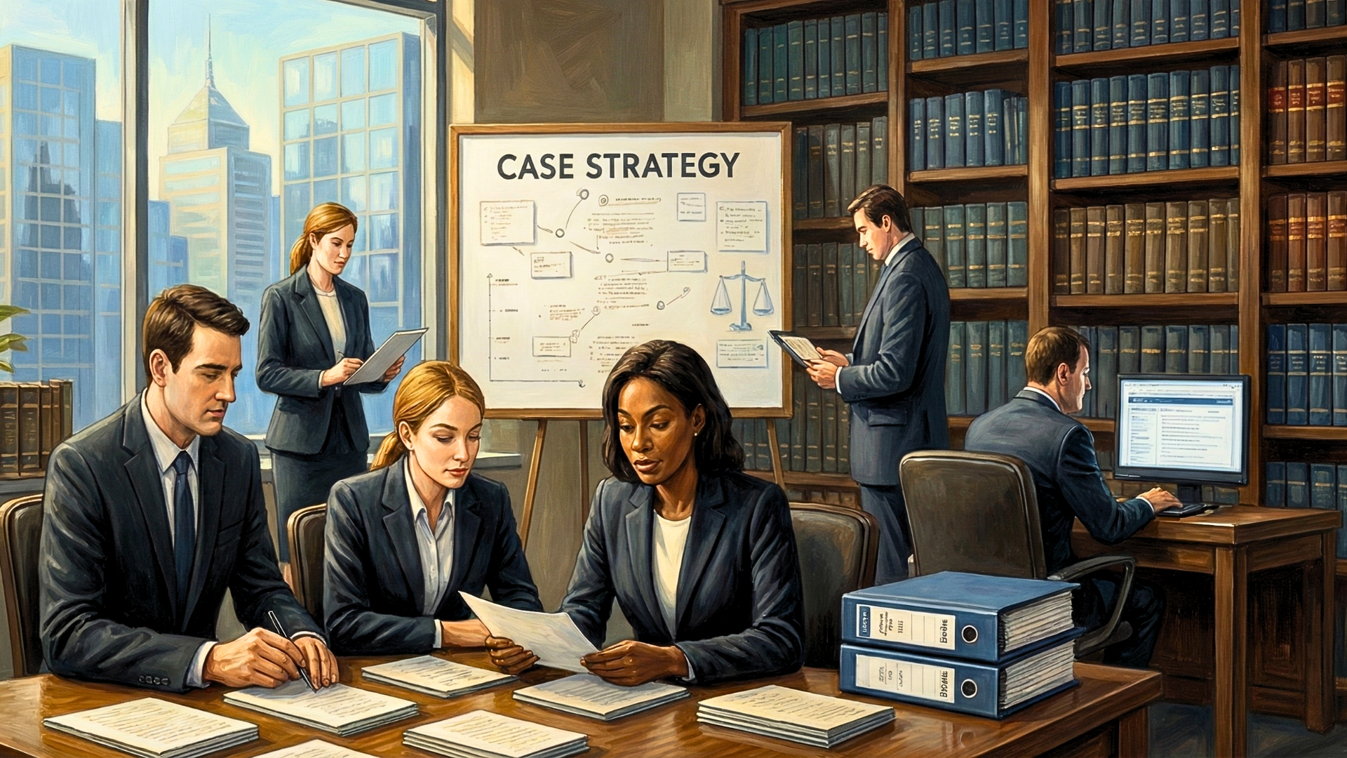 Team Preparing a Case