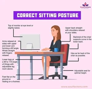 Correct Sitting Posture at A Desk