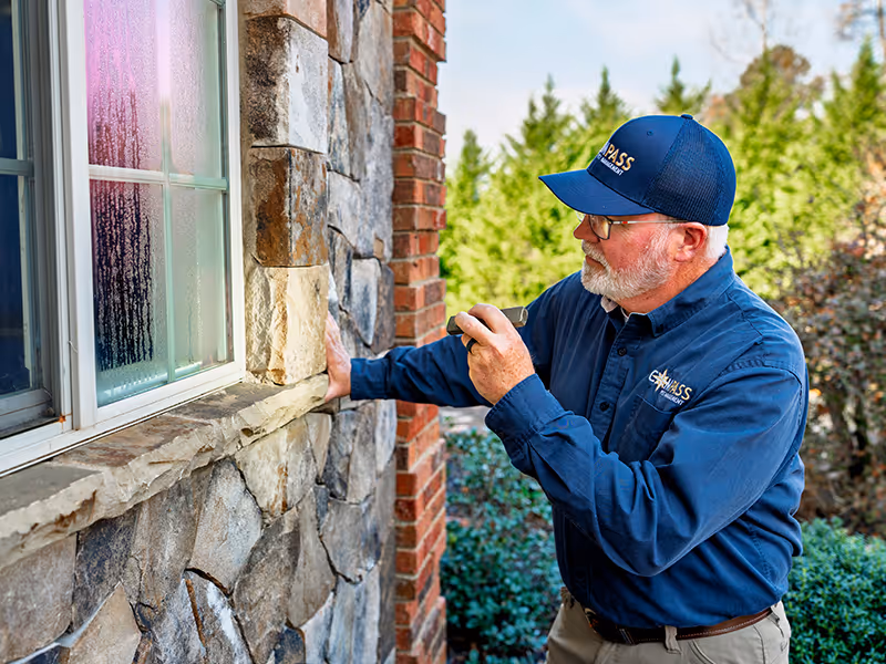 technician inspecting a home in south carolina