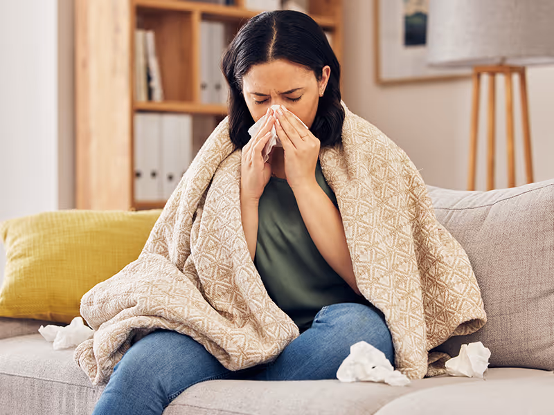 girl with allergies