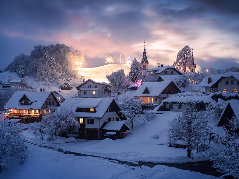 snowy town in georgia